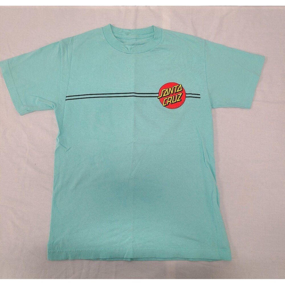 Blue Santa Cruz Skateboards Short Sleeved T-Shirt